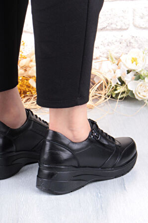 Pepita 9402 Comfort Yumuşak Esnek Kauçuk Kaymaz Taban Hakiki Deri Kadın Ayakkabı