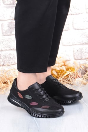 Pepita 9406 Comfort Yumuşak Esnek Kauçuk Kaymaz Taban Hakiki Deri Kadın Ayakkabı