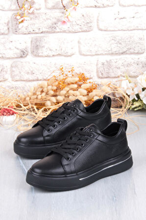 Pepita M054 Rahat Hafif Kalın Taban Hakiki Deri Erkek Ayakkabı