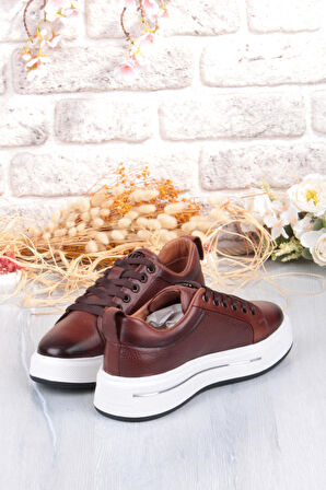 Pepita M054 Rahat Hafif Kalın Taban Hakiki Deri Erkek Ayakkabı