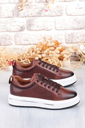 Pepita M054 Rahat Hafif Kalın Taban Hakiki Deri Erkek Ayakkabı