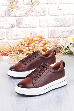 Pepita M054 Rahat Hafif Kalın Taban Hakiki Deri Erkek Ayakkabı