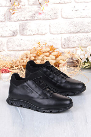 Pepita 4781 Rahat Lastikli Kauçuk Taban Hakiki Deri Erkek Ayakkabı