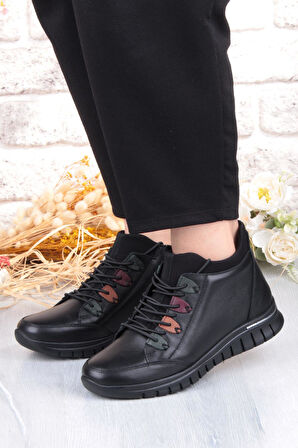 Pepita Z433 Rahat Esnek Kaymaz Taban Yumuşak Hakiki Deri Kadın Bot