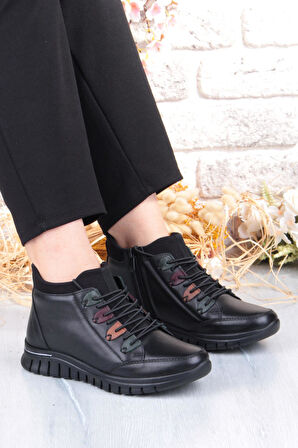 Pepita Z433 Rahat Esnek Kaymaz Taban Yumuşak Hakiki Deri Kadın Bot