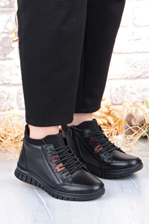 Pepita Z433 Rahat Esnek Kaymaz Taban Yumuşak Hakiki Deri Kadın Bot