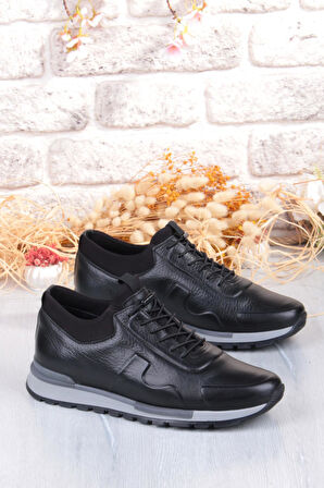 Pepita 5333 Rahat Lastikli Kauçuk Taban Hakiki Deri Erkek Ayakkabı