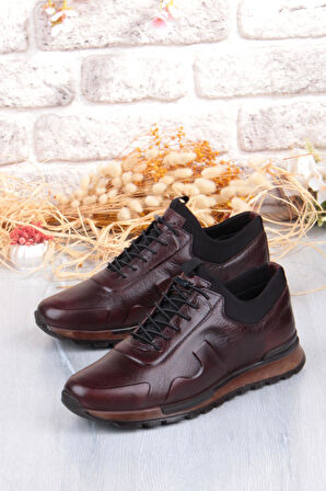 Pepita 5333 Rahat Lastikli Kauçuk Taban Hakiki Deri Erkek Ayakkabı