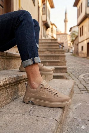 Pepita E327 Rahat Hafif Keten Lastik Bağcıklı Günlük Sneaker Erkek Spor Ayakkabı