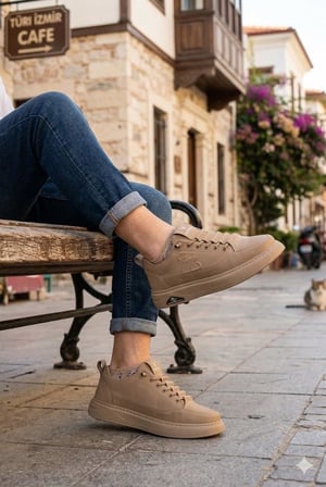 Pepita E327 Rahat Hafif Keten Lastik Bağcıklı Günlük Sneaker Erkek Spor Ayakkabı