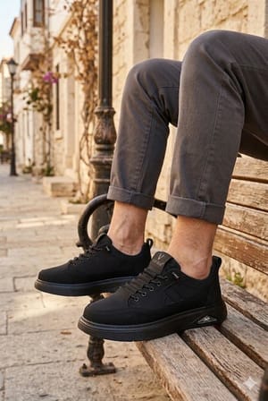 Pepita E327 Rahat Hafif Keten Lastik Bağcıklı Günlük Sneaker Erkek Spor Ayakkabı