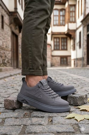 Pepita E327 Rahat Hafif Keten Lastik Bağcıklı Günlük Sneaker Erkek Spor Ayakkabı