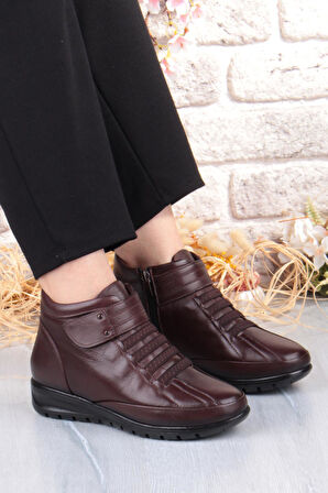 Pepita 7118 Rahat Esnek Kaymaz Taban Yumuşak Hakiki Deri Kadın Bot