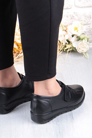 Pepita 7679 Comfort Yumuşak Esnek Kauçuk Kaymaz Taban Hakiki Deri Kadın Ayakkabı