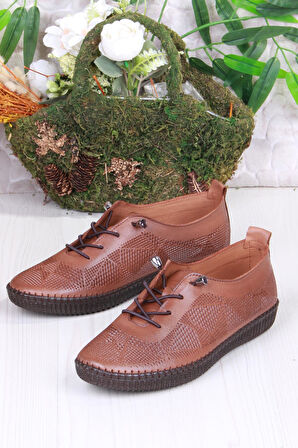 Pepita 427892 Anatomik Rahat Esnek Lastik Bağcıklı Hakiki Deri Kadın Ayakkabı