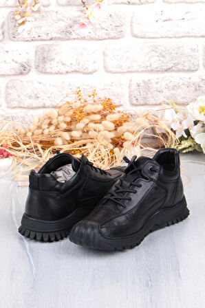 Pepita 1040 Rahat Lastik Bağçıklı Kauçuk Taban Nubuk Hakiki Deri Erkek Ayakkabı