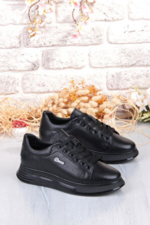 Pepita 6677 Rahat Kalın Air Taban Taban Hakiki Deri Erkek Ayakkabı