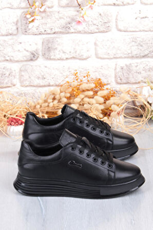 Pepita 6677 Rahat Kalın Air Taban Taban Hakiki Deri Erkek Ayakkabı