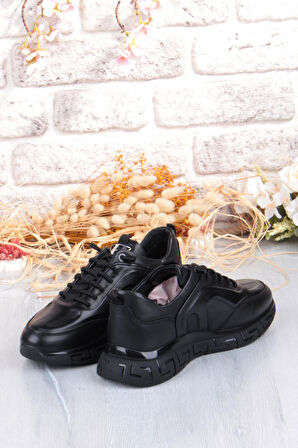 Pepita 6706 Rahat Lastik Bağçıklı Kauçuk Taban Hakiki Deri Erkek Ayakkabı