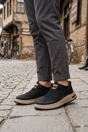 Pepita E146 Rahat Hafif Keten Özel Tasarım Spor Sneaker Erkek Ayakkabı