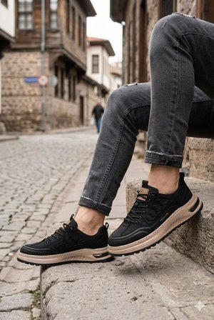 Pepita E146 Rahat Hafif Keten Özel Tasarım Spor Sneaker Erkek Ayakkabı