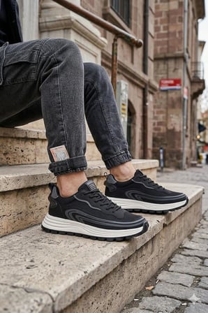 Pepita E274 Rahat Hafif Özel Tasarım Spor Sneaker Erkek Ayakkabı