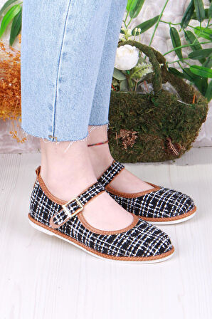 Fort 4050 Baletli Yumuşak Esnek Şık Rahat Kadın Babet Ayakkabı