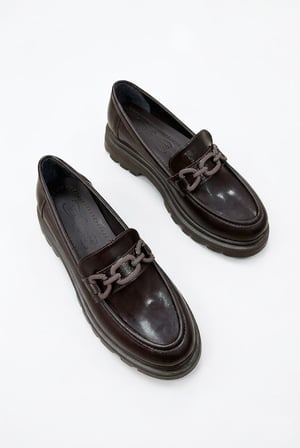 Fort Ventes 35836 Kahve Açma Toka Detaylı Rahat Loafer Kadın Ayakkabı
