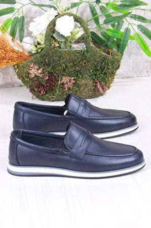 Mehmet Mete 424677 Rahat İç Ve Dış Hakiki Deri Loafer Erkek Ayakkabı