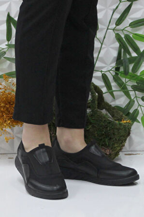 Fort Gnd 4275 Siyah Ortopedik Rahat Esnek Kadın Günlük Ayakkabı