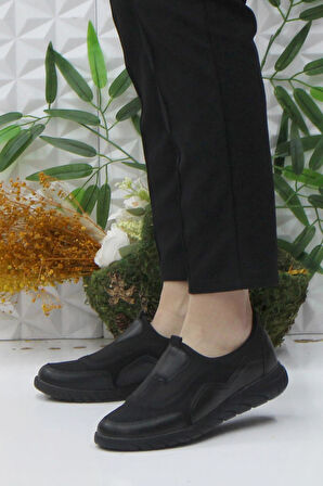 Fort Gnd 4275 Siyah Ortopedik Rahat Esnek Kadın Günlük Ayakkabı