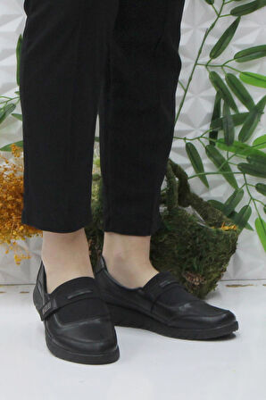 Fort Gnd 4277 Siyah Ortopedik Rahat Esnek Kadın Günlük Ayakkabı