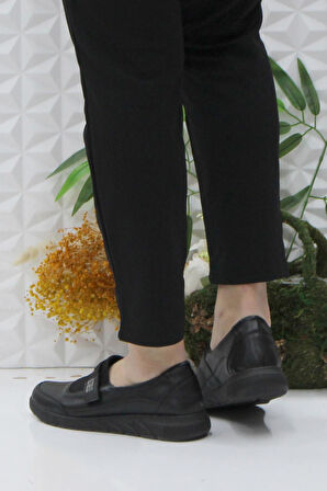 Fort Gnd 4277 Siyah Ortopedik Rahat Esnek Kadın Günlük Ayakkabı