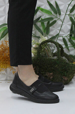 Fort Gnd 4277 Siyah Ortopedik Rahat Esnek Kadın Günlük Ayakkabı