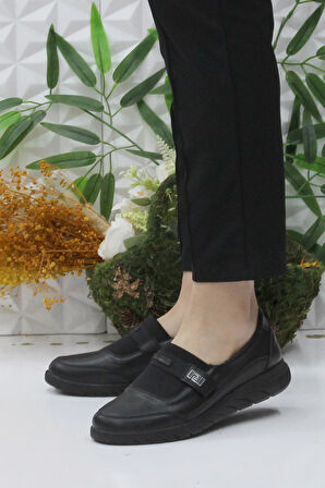 Fort Gnd 4277 Siyah Ortopedik Rahat Esnek Kadın Günlük Ayakkabı