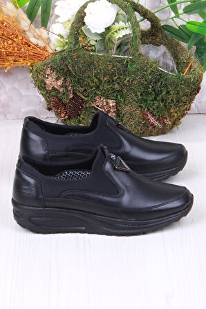 Mehmet Mete 4280 Yumuşak Hafif Rahat Hakiki Deri Kadın Ayakkabı