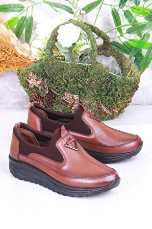 Mehmet Mete 4280 Yumuşak Hafif Rahat Hakiki Deri Kadın Ayakkabı