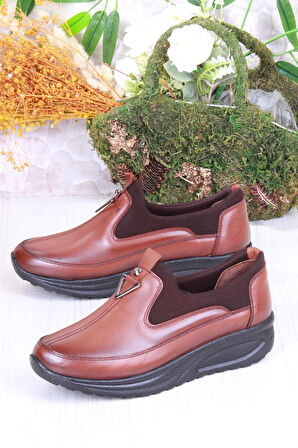 Mehmet Mete 4280 Yumuşak Hafif Rahat Hakiki Deri Kadın Ayakkabı