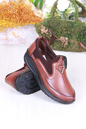 Mehmet Mete 4280 Yumuşak Hafif Rahat Hakiki Deri Kadın Ayakkabı