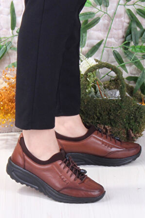 Mehmet Mete 4281 Yumuşak Hafif Rahat Hakiki Deri Kadın Ayakkabı