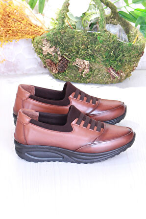 Mehmet Mete 4282 Yumuşak Hafif Rahat Hakiki Deri Kadın Ayakkabı