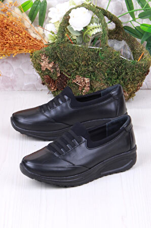 Mehmet Mete 4282 Yumuşak Hafif Rahat Hakiki Deri Kadın Ayakkabı