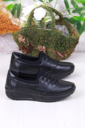 Mehmet Mete 4282 Yumuşak Hafif Rahat Hakiki Deri Kadın Ayakkabı