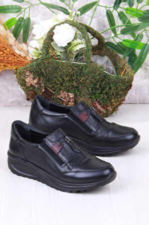 Mehmet Mete 4284 Yumuşak Hafif Rahat Hakiki Deri Kadın Ayakkabı