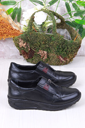 Mehmet Mete 4284 Yumuşak Hafif Rahat Hakiki Deri Kadın Ayakkabı