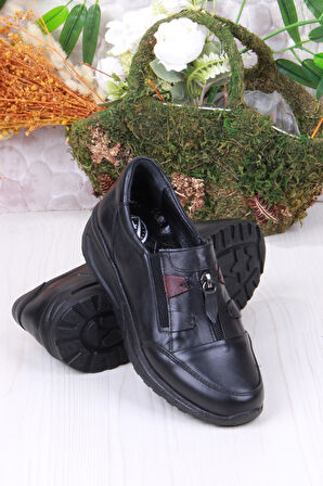 Mehmet Mete 4284 Yumuşak Hafif Rahat Hakiki Deri Kadın Ayakkabı