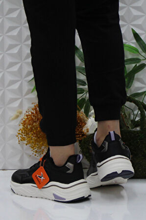 Kinetix Talya Pu W Siyah Platin Rahat Orijinal Ürün Kadın Spor Ayakkabı