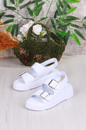 Fort 35602 Fancy Anatomik Rahat İki Tokalı Kadın Sandalet