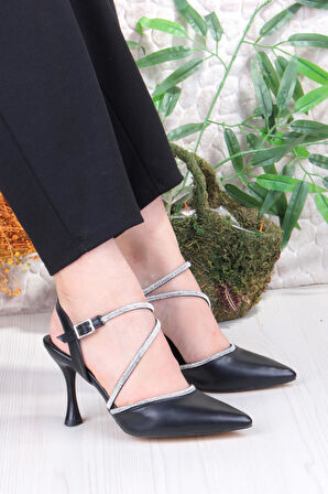 Fort 35691 Cilt Biye Taşlı Topuklu Abiye Ayakkabı Kadın Ayakkabı