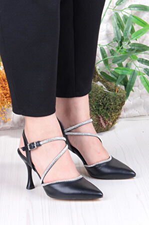 Fort 35691 Cilt Biye Taşlı Topuklu Abiye Ayakkabı Kadın Ayakkabı